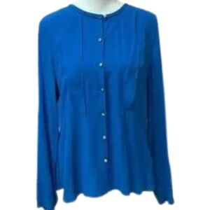 By Malene Birger long sleeve blouse. Blue. Button front. Size S.